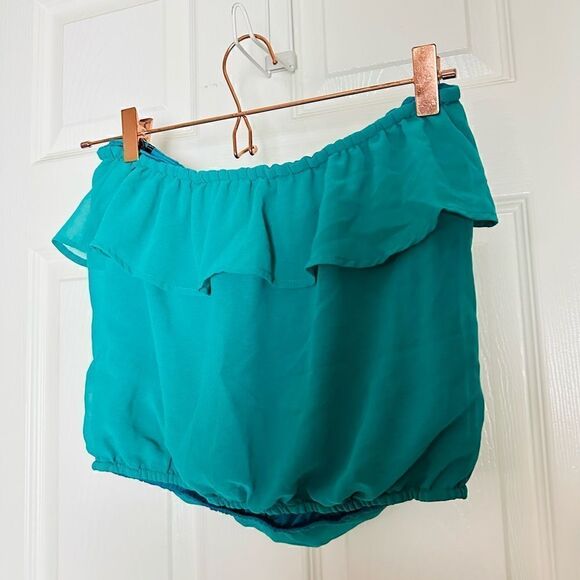 EUC Bebe Green Chiffon Tube Top Small - Picture 9 of 9